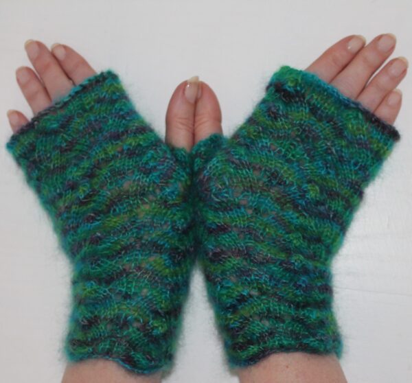IMG 2710 scaled 600x558 - The Lace Knittery Lace Knit Fingerless Mitts PDF download