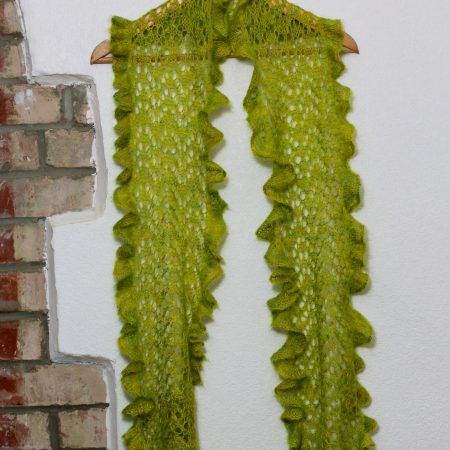 IMG 3059 450x450 - The Lace Knittery Ebbtide Straight Scarf PDF knitting pattern